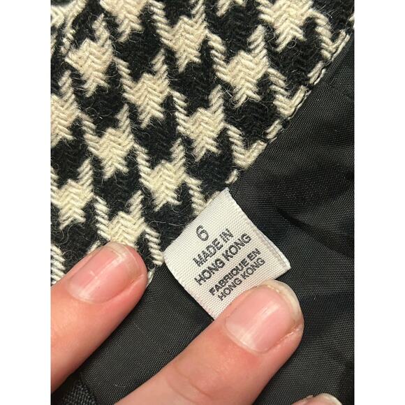 Vintage A LINE Anne Klein Black and White Pattern Skirt Size 6 - Picture 5 of 5